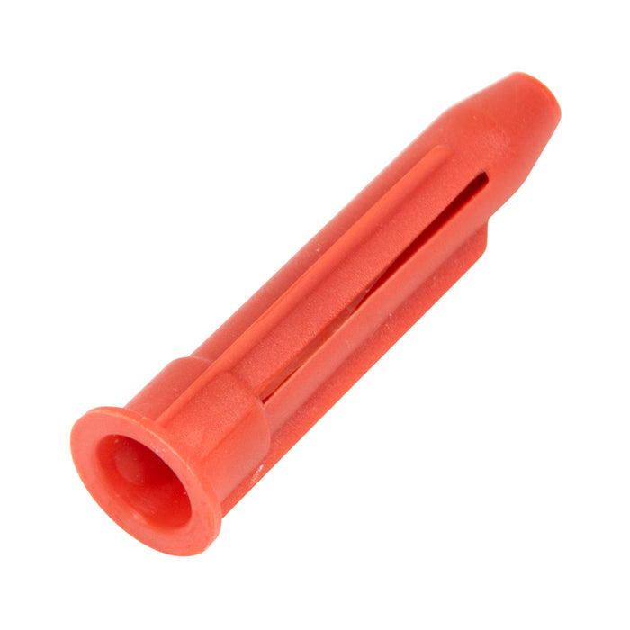 Hollow Wall Parallel-Finned Anchor, "Light Rosett", Nylon Red, #6-8 Scew Dia x 1-3/16" Length