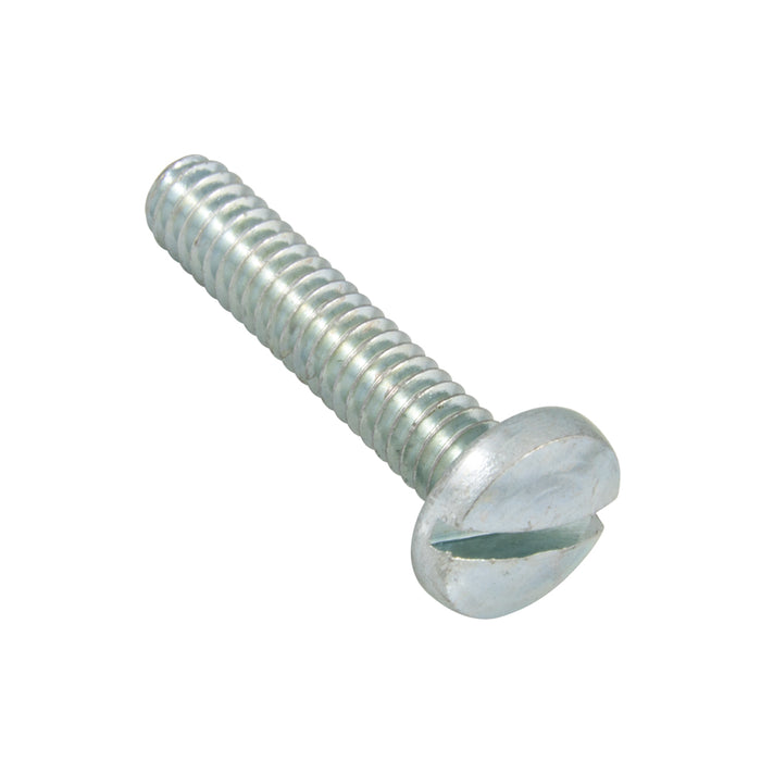 Machine Screw, Binding Head, Slotted Drive, #10-32 UNF x 1" Length, Steel Zinc Plated