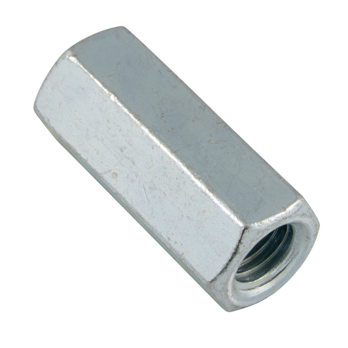 Coupling Nut 1-1/8"-7 UNC (1-5/8" A/F x 3" L) Steel Zinc Plated by Spaenaur Inc.