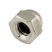 Écrou borgne, M5 x 0,80 mm, largeur à plat (WAF) 8,0 mm, hauteur (THK) 10,0 mm, acier nickelé, conforme à la norme DIN 1587, fabriqué par Spaenaur Inc.