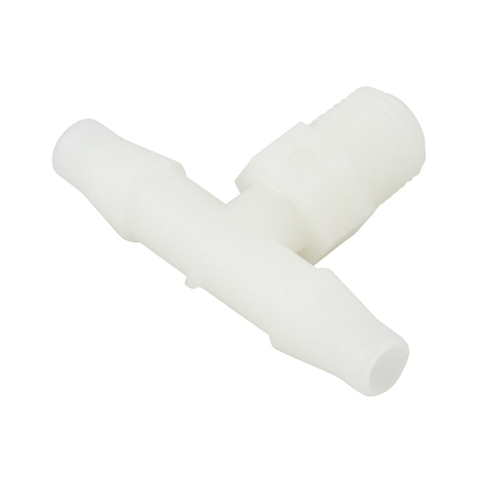 Miniature Branch Tee for 1/4" Tubing ID (1/8"-27 NPT) Nylon