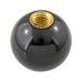 Ball Knob with Tapped Brass Insert 1" OD x 5/16"-18UNC x 7/16" Deep Phenolic Black by Spaenaur Inc.