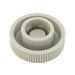 Shear-Loc Knob, Metric, Fine Ribbed M6 x 26 mm O.D. Dupont Delrin 500 Grey by Spaenaur Inc.
