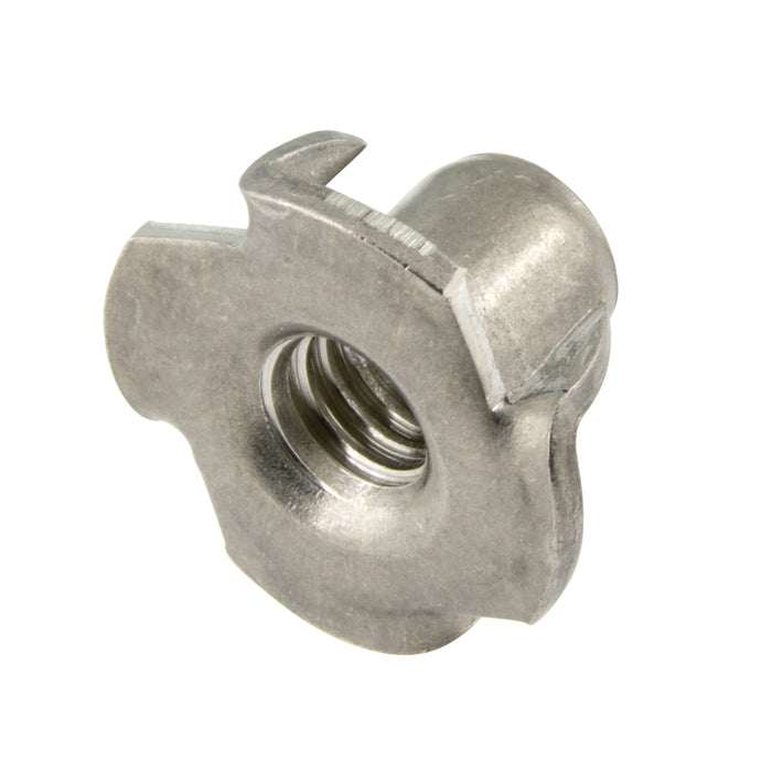 Teenut, style à base ronde, avec 4 griffes droites, 3/8 po-16 UNC x 7/16 po de longueur, diamètre de base 1 po, acier inoxydable 18-8, par Spaenaur Inc.