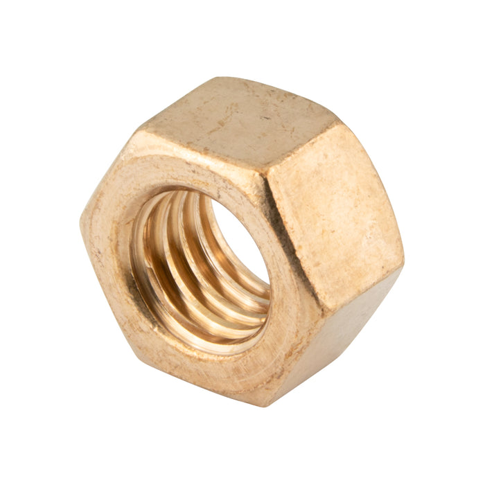 Écrou hexagonal fini complet 3/4 po-16 UNF (1-1/8 po A/F x 41/64 po TH) Bronze au silicium lisse ANSI B18.2.2-1986