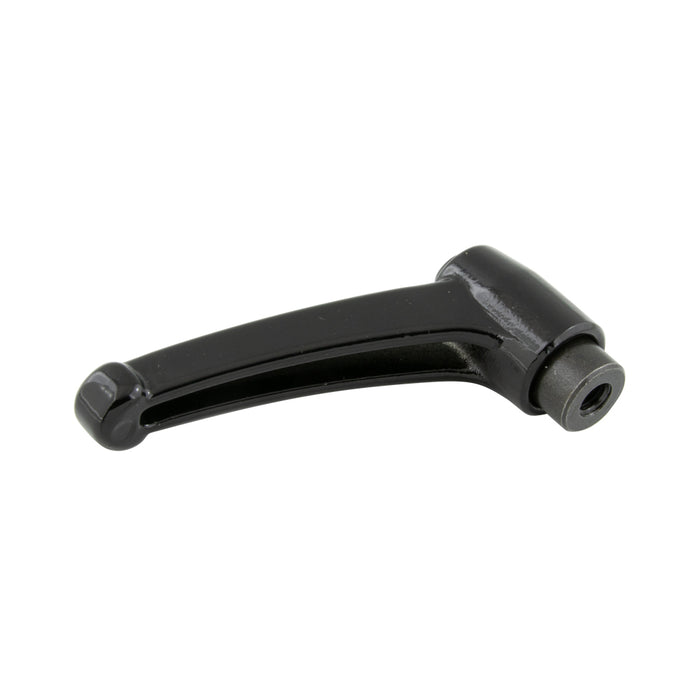 Indexed Clamping Lever, Female THRD 4.22" Length, 3/8"-16 Thread 2.56" Overall Height Zinc Diecast, Black