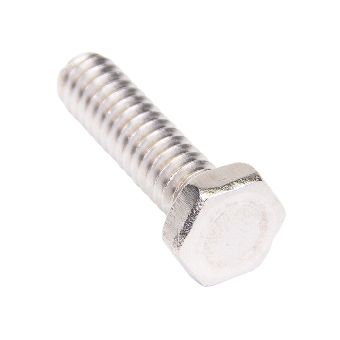 Machine Screw, Hex Head, Unslotted Drive, #10-24 UNC x 1" Length, Stainless Steel