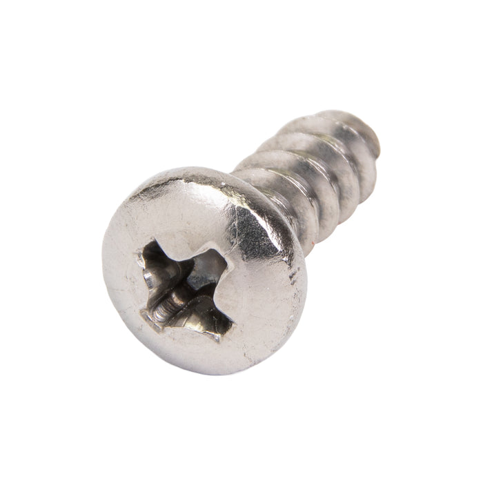 Tapping Screw, Pan Head Unslotted Drive, Type A, #8 x 1/2" Length, Stainless Steel by Spaenaur Inc.