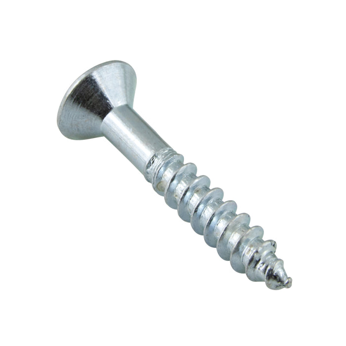 Wood Screw, Oval Head, Phillips, #10 x 1-1/4" Length, Steel Zinc Plated, ASME/ANSI B18.6.1