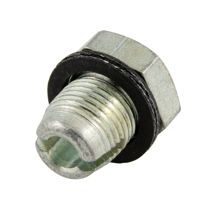 Self-Tapping Drain Plug with Fibre GAsket 1/2"-20 Double Oversize Low Carb Steel Case Hard Zinc PLTD