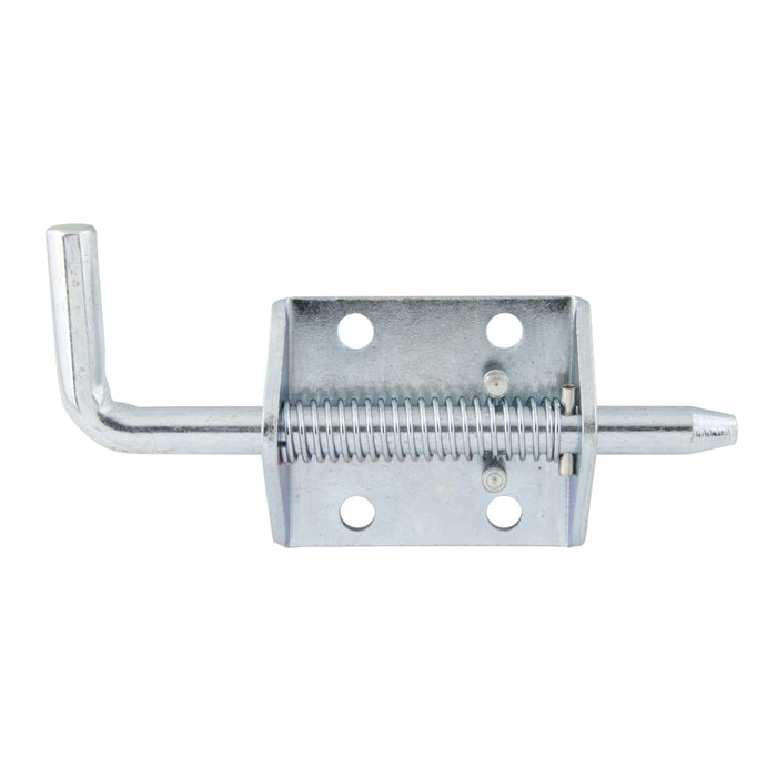 Spring Bolt 50mm (LGh) x 60mm (Wdh) x 15mm (Hgt), 7mm Hole DIA. Steel Zinc Plated by Spaenaur Inc.
