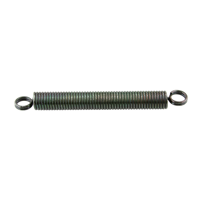 Utility Spring, Extension Type, Double Loop Centred Ends 7/16"OD, 9"LGTH O/A, 0.062"GA. Wire MB Hard Drawn Spring Steel Wire Black