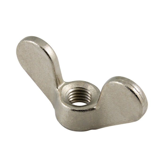 Écrou à oreilles, norme DIN 315, modèle robuste, M12 x 1,75, pas de 65 mm, largeur max. 33,5 mm, hauteur max. 33,5 mm, laiton nickelé, norme DIN 315/BR-NP M12, fabriqué par Spaenaur Inc.