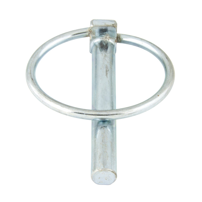 Lynch Pin without Chain - Spring Steel Snap Ring 1/4" x 1-5/16" Usable Pin Length Low Carb Steel, Case Hard Yellow Zinc Plated