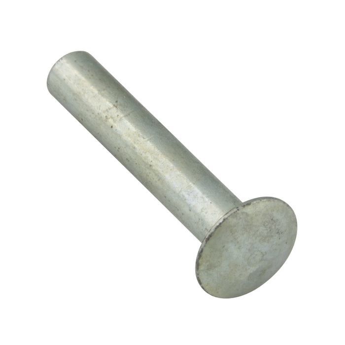 Oval Head Tubular Rivet 1/8" x 5/32" L (7/32" Head DIA) Steel Zinc Plated by Spaenaur Inc.