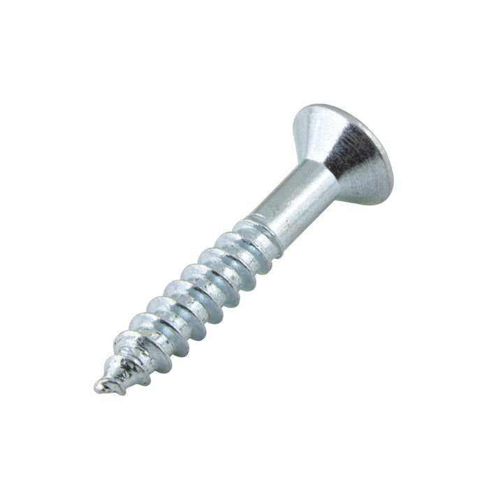 Wood Screw, Oval Head, Phillips, #10 x 1-1/4" Length, Steel Zinc Plated, ASME/ANSI B18.6.1
