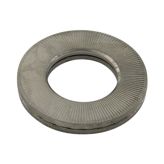 Nord-Lock Washer, Heat Treated, Bolt Size 3/8", Glued Pairs .406" ID x .827" OD x .098" TH 316 Stainless Steel