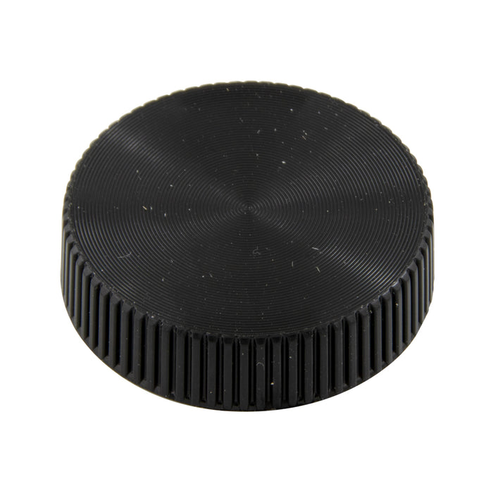 Shear-Loc Knob, Fine Ribbed #6 x 3/8" O.D. Dupont Delrin 500 Black