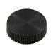 Shear-Loc Knob, Fine Ribbed M6 x 19mm O.D. Dupont Delrin 500 Black by Spaenaur Inc.
