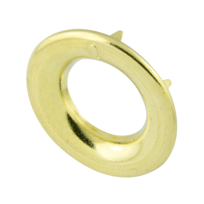 Brass Rolled Rim Grommets with Spur Washers (144/Pk) 15/32" Hole Dia., Size #3 Brass Plain (116-127 & 116-227) by Spaenaur Inc.