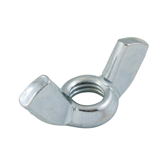 Écrou à oreilles 5/16"-18 UNC x 1 7/32" d'envergure, en acier à faible teneur en carbone, forgé à froid, zingué, conforme à la norme ANSI B18.17-1968, fabriqué par Spaenaur Inc.