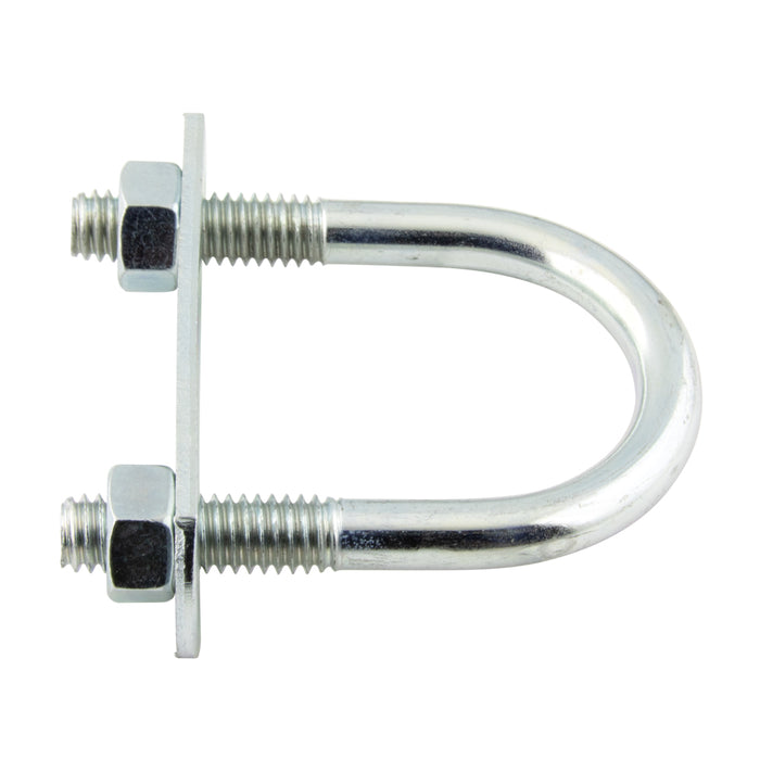 U-Bolt Only, (No Nuts, No Plate) 5/16"-18 Thread, for Pipe Size 2" Steel Zinc Plated