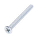 Machine Screw, Oval Head, Phillips Drive, M4 x 0.70 mm UNC x 40 mm Length, Steel Zinc Plated Trivalent by Spaenaur Inc.