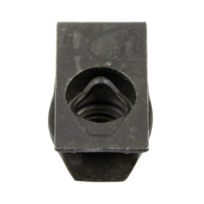 Écrou pour panneau, extrudé, type « U », filetage M6 x 1,0, panneau 0,8 mm-4,5 mm, dispositif de verrouillage, acier à ressort traité thermiquement, zingué PLTD par Spaenaur Inc.