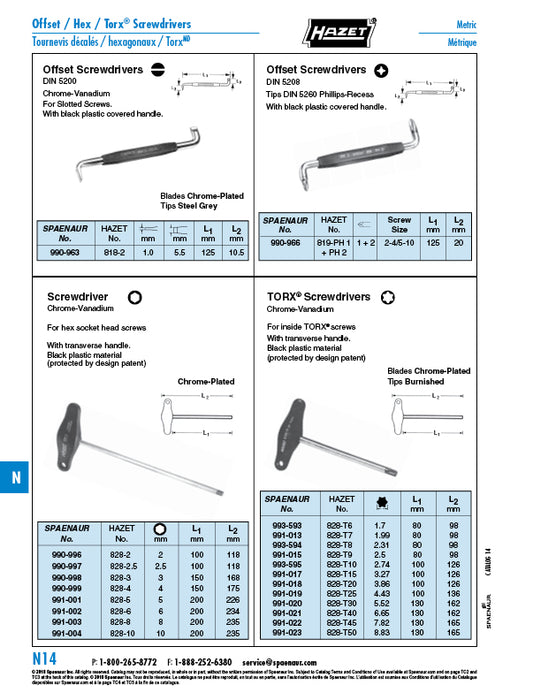 T-Handle Screwdriver for Hex Socket Screws 4mm A/F 4mm Hex x 150mm Blade LGTH Chrome Vanadium, Chrome Plated Black Plastic Handle