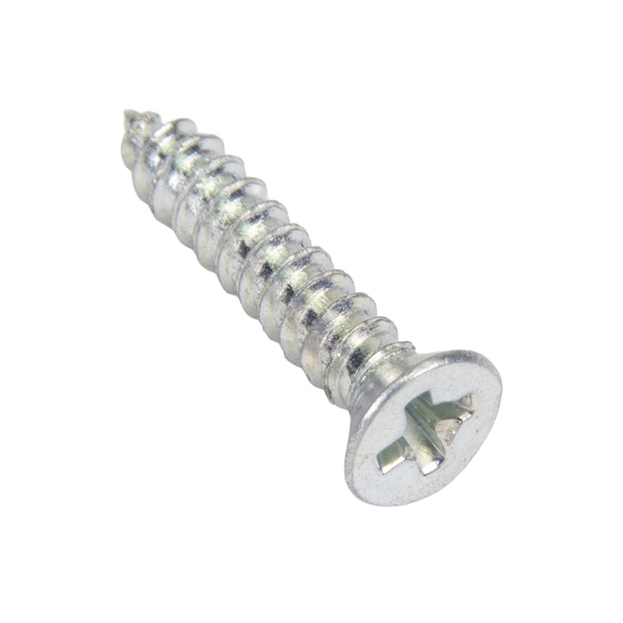 Tapping Screw, Flat Head Phillips Drive, Type AB, #8 x 5/8" Length, Steel Zinc Plated by Spaenaur Inc.
