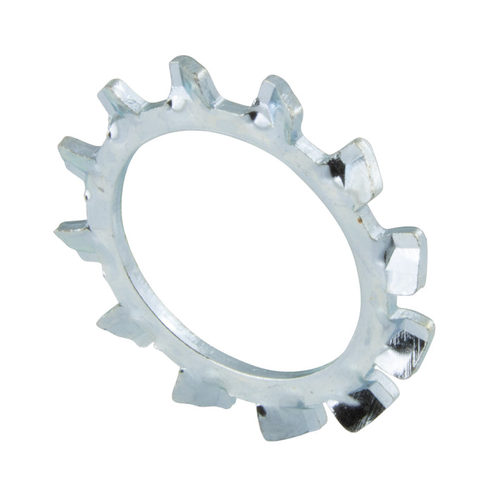 External tooth (Flat) Lockwasher Bolt Size 5/16" (.610"-.588" OD X.031" TH) Carbon Steel Heat Treated Mechanical Zinc Plated ANSI B18.21.1-1972(R1983)