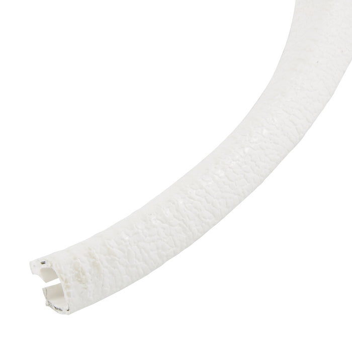 Joint d'étanchéité à encliqueter « Q », blanc, pour bords de 3/16 po à 1/4 po x 250 pi Vinyle blanc Sof-tone, âme en acier par QuickEdge®