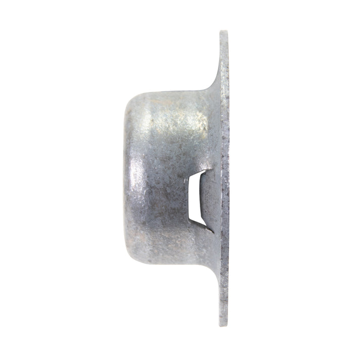 Écrou à rondelle de type « Pushnut » pour tige de 1/2", rondelle de diamètre 15/16", longueur totale 0,328", en acier HT, zingué par électrolyse et traité au chromate trivalent, réf. #Pw500015-Ebg, fabriqué par Spaenaur Inc.