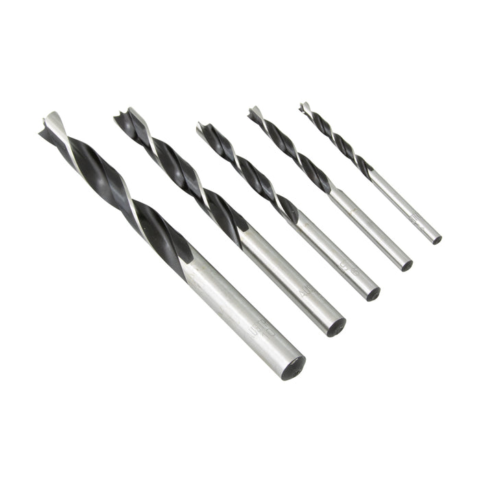 Set Of Twist Drills for Wood (5 Pc) 4,5,6,8,10mm Cv Steel by Spaenaur Inc.