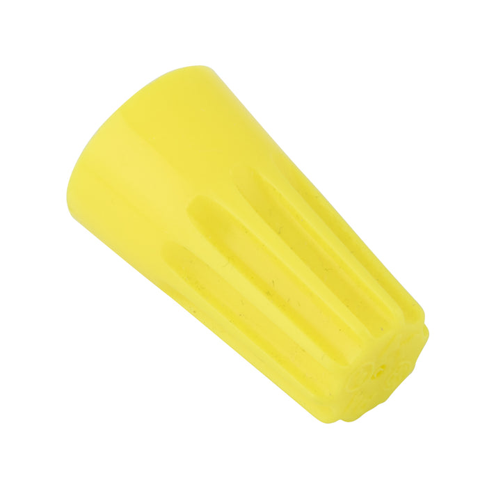 Twist-On Nylon Wire Nut with Steel Insert Zinc PLTD 5 or 6 x #18, 2 - 2 x #14, 2 x #12 Nylon Yellow by Spaenaur Inc.