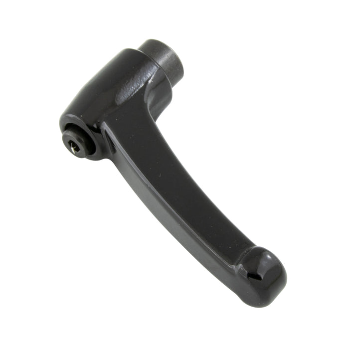 Indexed Clamping Lever, Female THRD 4.22" Length, 3/8"-16 Thread 2.56" Overall Height Zinc Diecast, Black