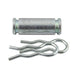 UNIversal Clevis Pin with 6 Holes, 3/8" x 2" LGTH Under Head, 9/64" DIA Holes, C1018 Steel Not Hardened Trivalent Zinc Plated by Spaenaur Inc.