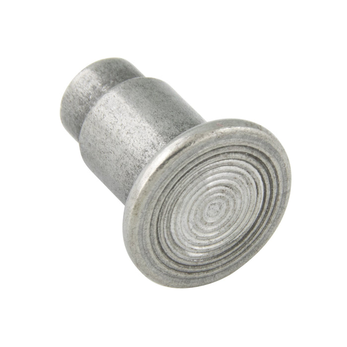 Solid Steel Shoulder Rivet 3/8" Dia Large Shoulder X 9/32" Dia Small Shoulder Low Carbon Steel Tolerances: Diameter Of Large Shdlr: 3/8" Length Of Large Shdlr: 3/16" Diameter Of Small Shldr: 9/32" Length Of Small Shldr: 7/32" Head Diameter: 5/8" by Spaenaur Inc.
