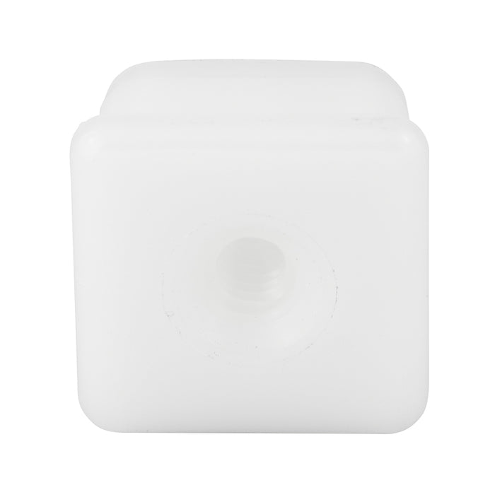 Heavy Duty Nylon Threaded Adapter for 16/18 Gauge Square Tube 1" 1/4"-20 UNC Thread Nylon Natural. by Spaenaur Inc.