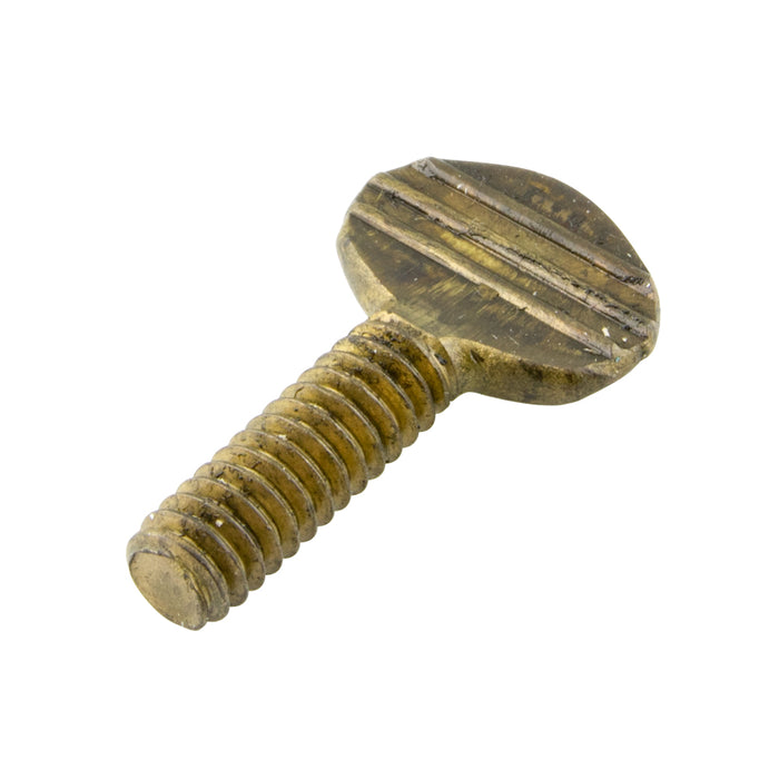Thumb Screw, without Shoulder, 1/4"-20 UNC x 1" Brass Plain Finish