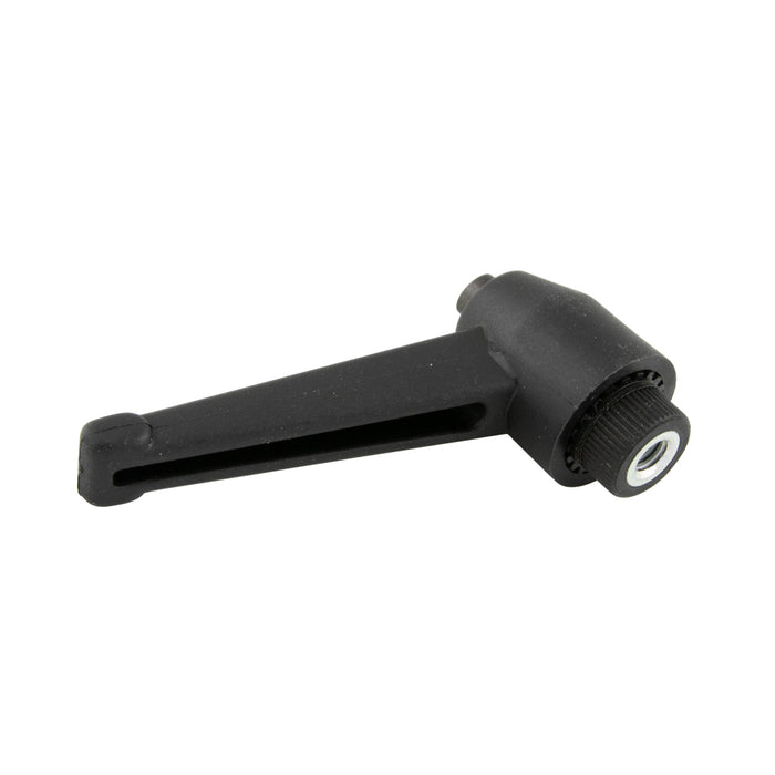 Levier de serrage indexé, femelle, longueur 1,69", filetage 1/4"-20, hauteur totale 1,38", thermoplastique noir, insert métallique, fabriqué par Spaenaur Inc.