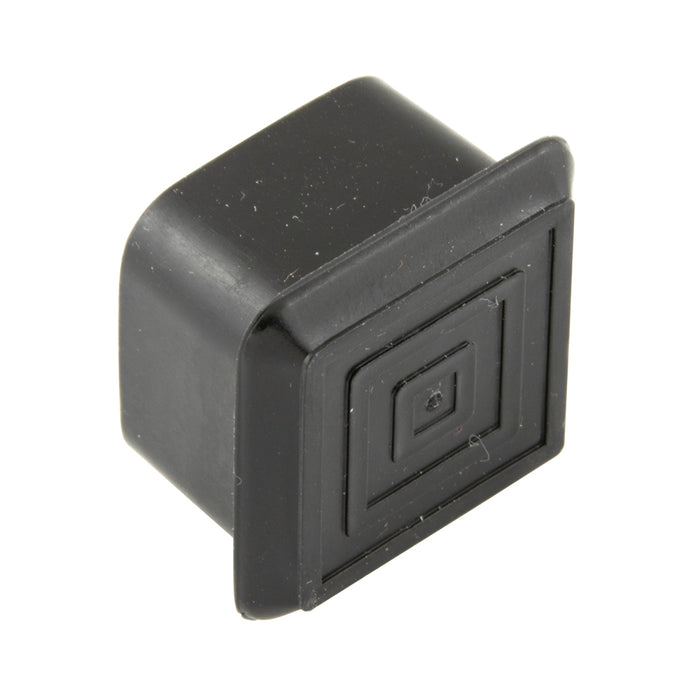 Square Plug for Metal Tubing 1 1/2" x 16 Gauge Tube Low Density Polyethylene Black by Spaenaur Inc.