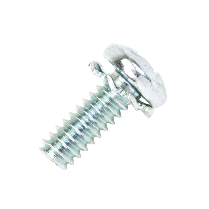 Sems Machine Screw Phillips Pan Hd, External Tooth Lockwasher 17/64" Od, #6-32 UNC X 3/8" Length, Low Carbon Steel Bright Zinc, Ansi B18.13 by Spaenaur Inc.
