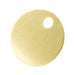 Standard Round Blank Tag (One 3/16" Hole) 1" DIA x .032" THK Brass Plain by Spaenaur Inc.