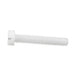 Machine Screw, Hex Head, Slotted Drive, #10-24 UNC x 1/4" Length, Nylon Natural by Spaenaur Inc.