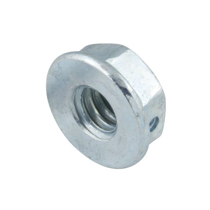 Side Distortion Hex Locknut, Small Flange, for Sae Grade 1,2,3 & 5 Bolts, 1/2"-20 UNF, Flange DIA. Max. 1.070", Grade F Steel Zinc Plated And Wax