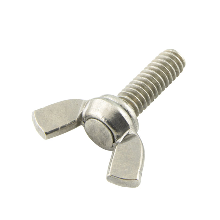 Wing Screw W/Shoulder & Riveted-On Head 3/8"-16 UNC x 2" LONG 305 SS by Spaenaur Inc.