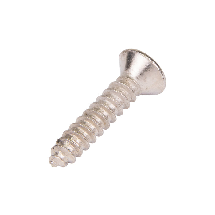 Wood Screw, Oval Head, Phillips, #3 x 1/2" Length, Steel Nickel Plated, ASME/ANSI B18.6.1 by Spaenaur Inc.