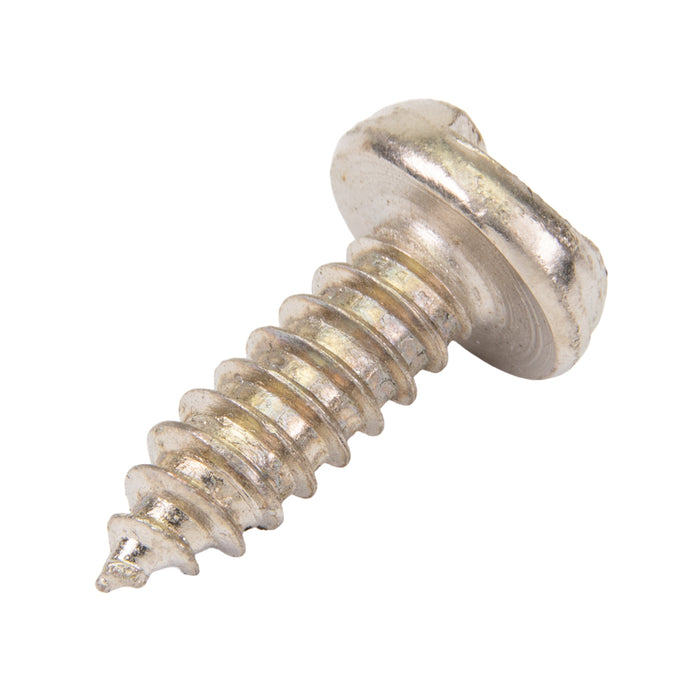 Tapping Screw, Pan Head One-Way Slotted Drive, Type A, #14 x 3/4" Length, Steel Nickel Plated by Spaenaur Inc.