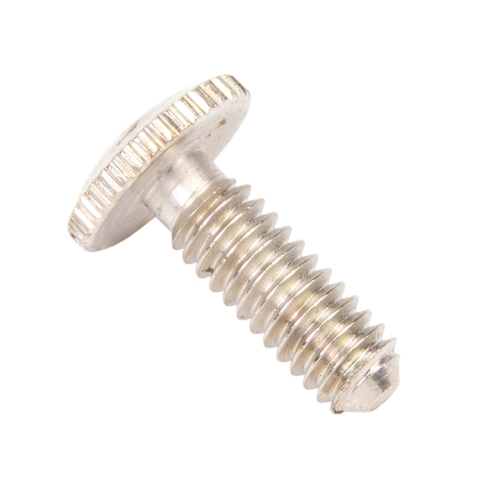 Machine Screw, Knurled Head, Unslotted Drive, #8-32 UNC x 1/2" Length, Steel Nickel Plated by Spaenaur Inc.